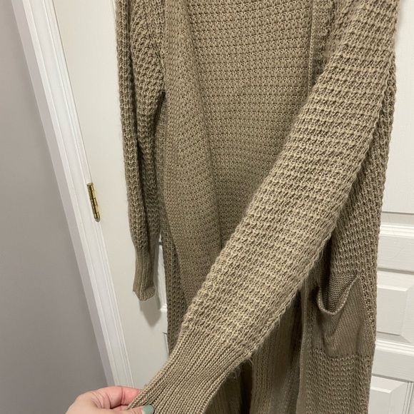 Cozy long sleeve floor length cardigan - Picture 5 of 5